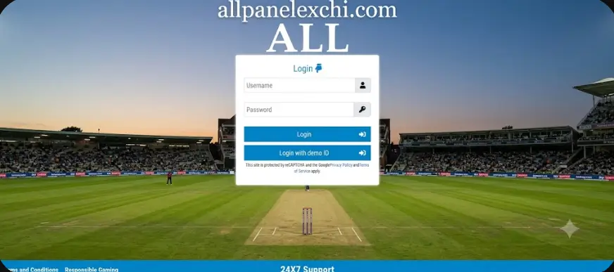 AllPanelExch login screen for signing in to your online cricket ID securely